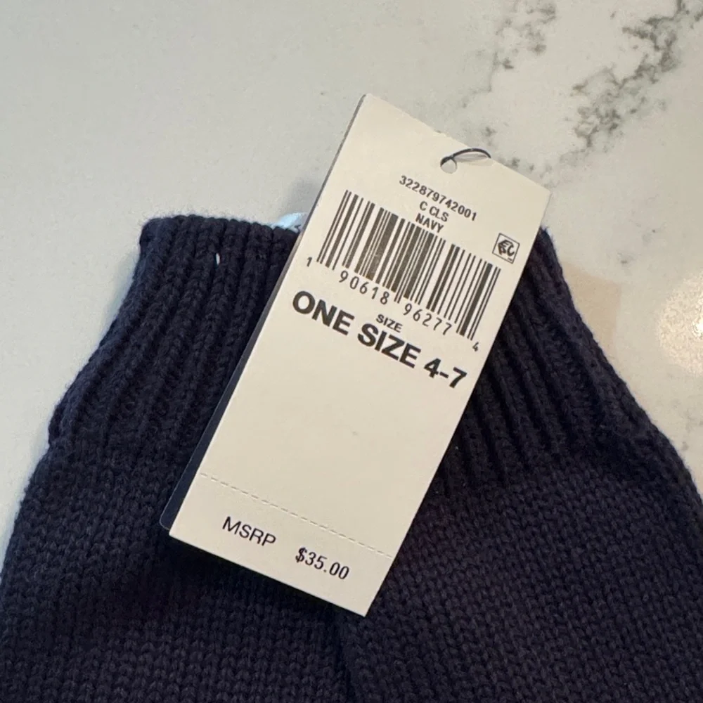 Polo by Ralph Lauren Navy Knit Gloves with Red Pony
